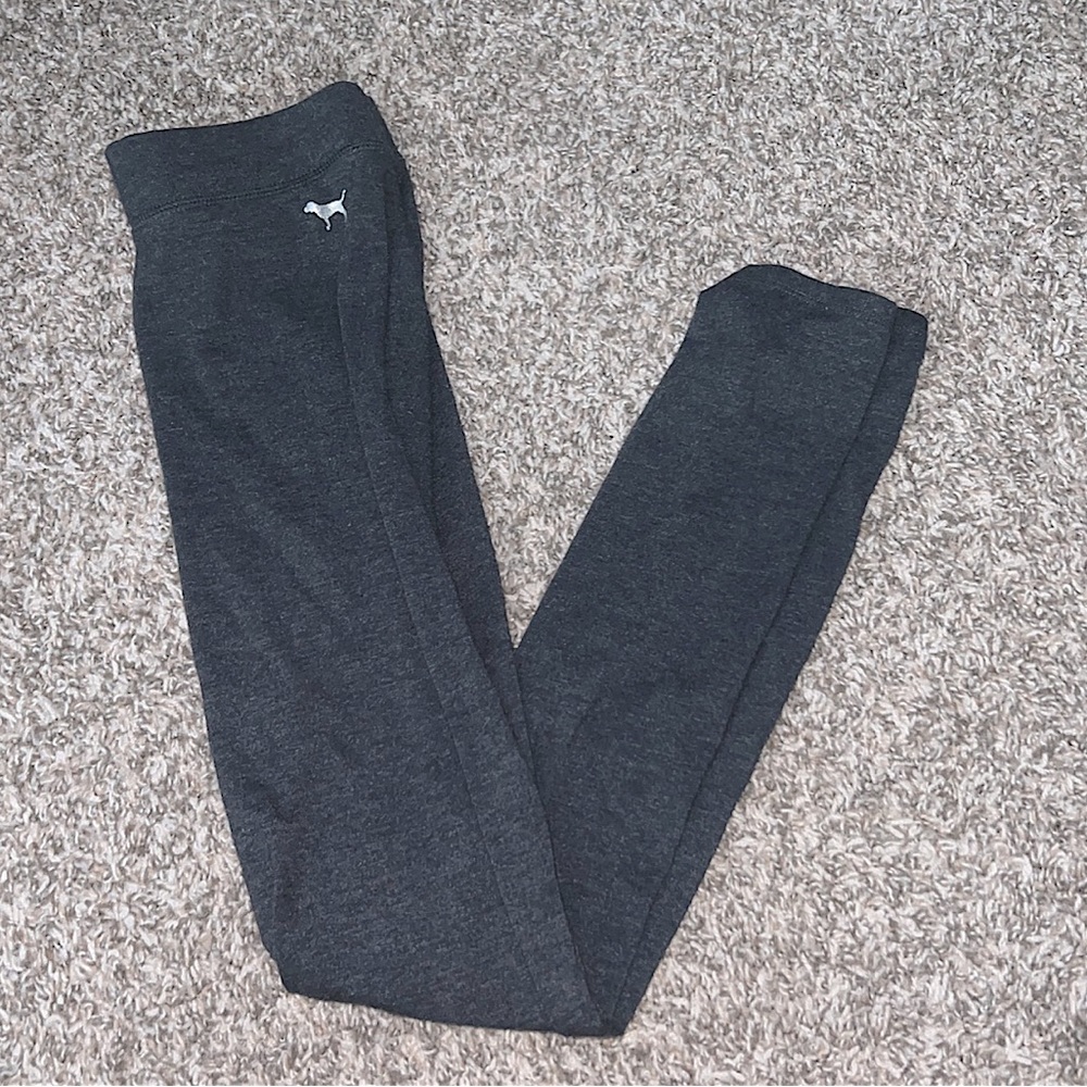PINK, Gray Leggings